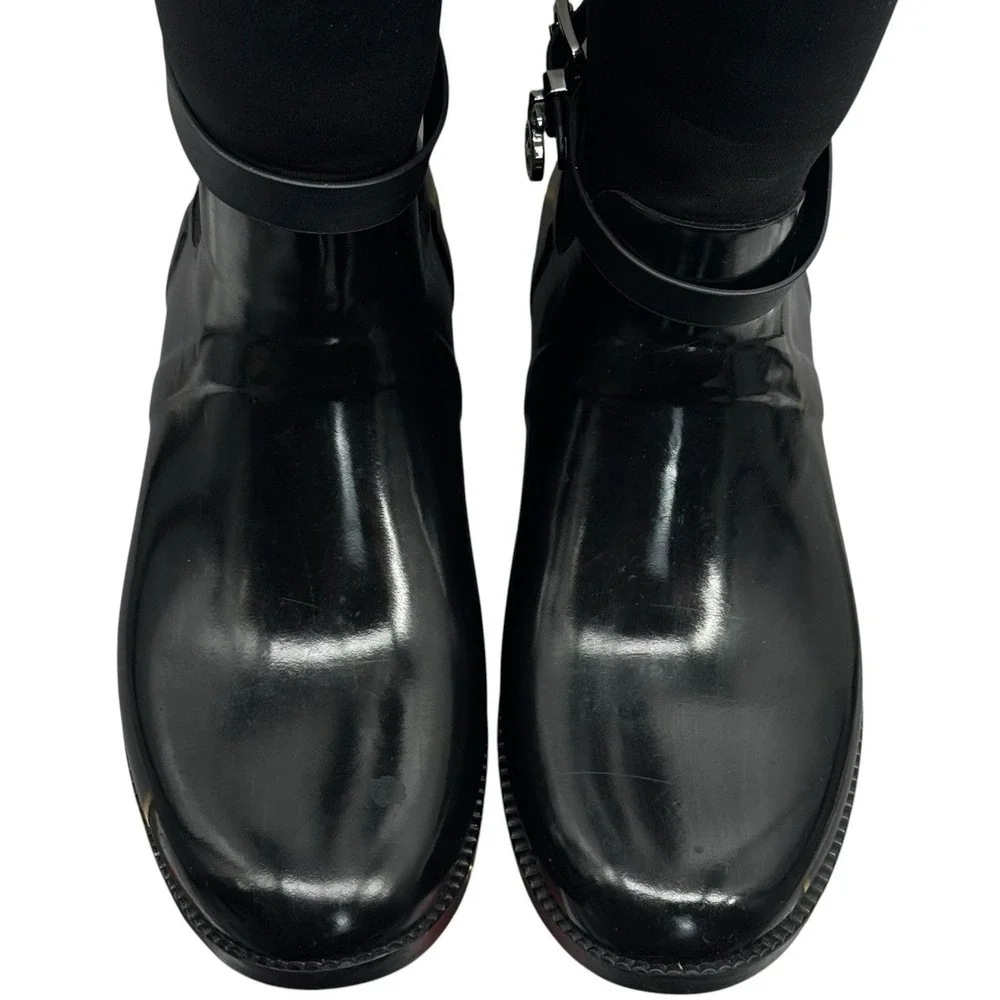 Michael Kors‎ Charm Stretch Calf Black Rain Boots Capsule Comfort Utility 9